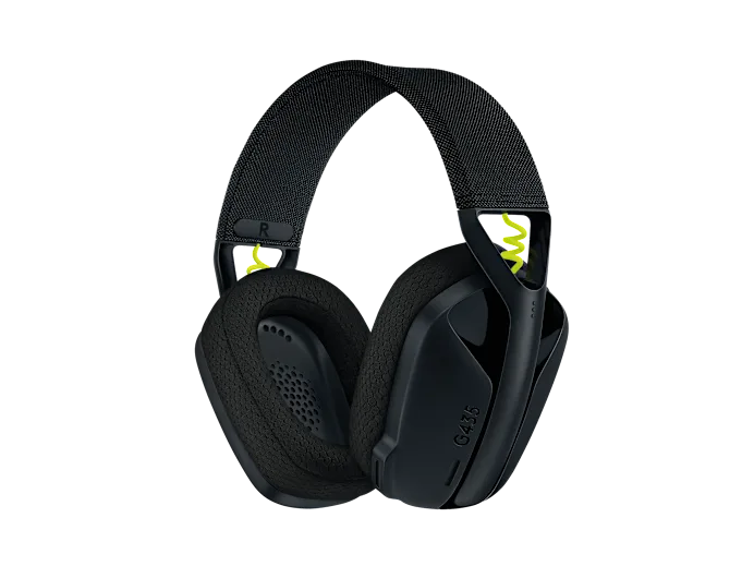 01-g435-3qtr-front-left-angle-black-gallery-1 🎧 Logitech G435 Lightspeed: O Headset Gamer Mais Leve para Home Office e Jogos